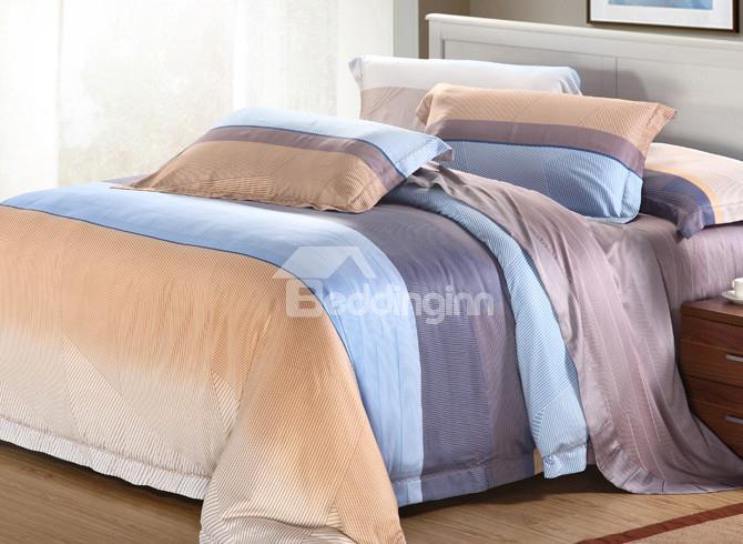 High Quality Simple Style Elegant 4 Pieces Tencel Bedding Sets