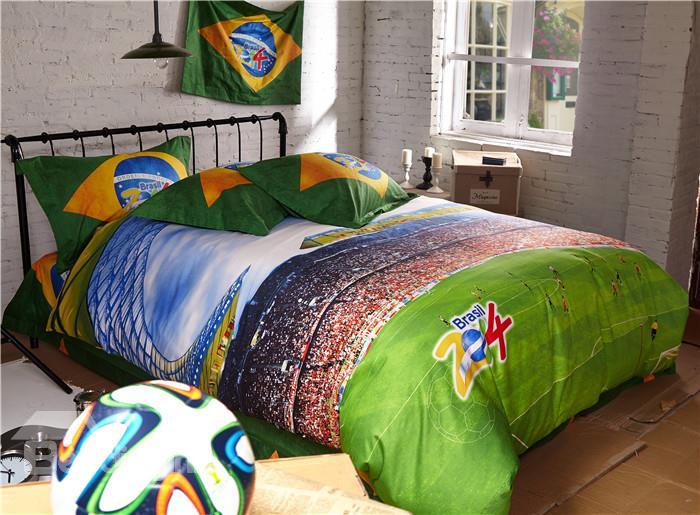 The World Cup Party Print 4-Piece 3d Duvet Cover Sets